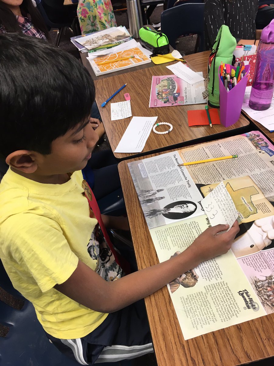 JKimBatraAISD's tweet photo. @SpicewoodPYP 4th grade Ss sharing ideas on who'd be the best colonist, using #IdeaShuffle strategy from @lead4ward @rrisdpd @jennybellswes https://t.co/xTtTh5RW5v