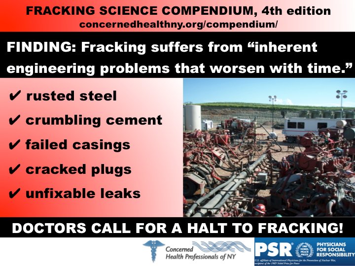 FrackAction's tweet photo. #Fracking suffers inherent engineering problems that worsen with time. https://t.co/zvMKt0rL81 @GovernorTomWolf @psrnational @ssteingraber1 https://t.co/wlA2PBmhSd