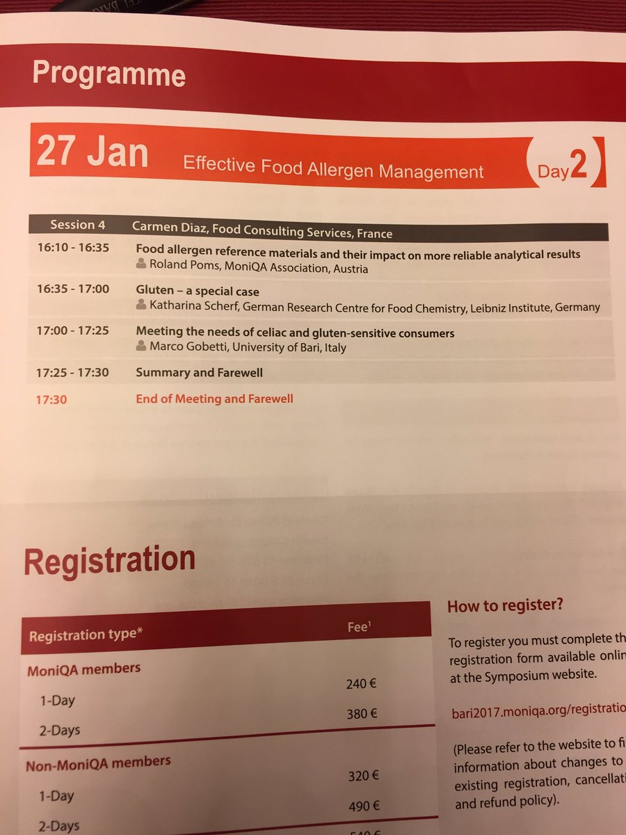 ad_rogers's tweet photo. Here is what is coming up on Day 2 of #MoniqaBari Effective Food Allergen Management https://t.co/Qw8ivGU9QH