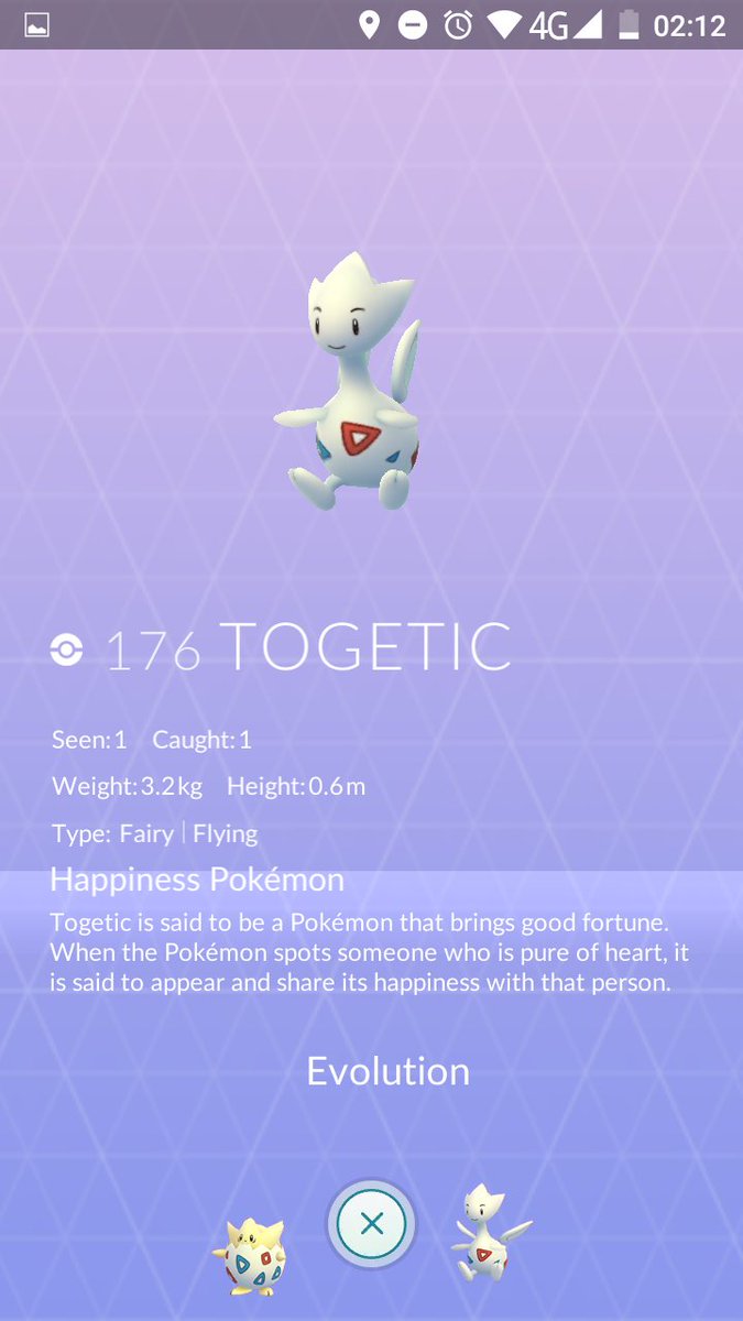 Barnabeus_'s tweet photo. #FirstCatch2017 Evolved Togepi into Togetic and with it Caught 'em all in Australia! The Happiness Pokemon!! Thanks #PokemonGo https://t.co/v7EsIygyNp