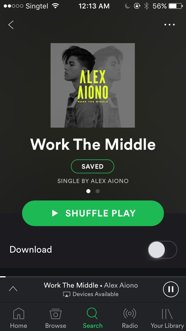 ShoeThing's tweet image. OMG YESSSS ITS OUT IN SINGAPORE 🇸🇬🇸🇬🇸🇬 ITS SO GOOD!!! THE RADIO BETTER PLAY THIS #WORKTHEMIDDLE  
@alexaiono