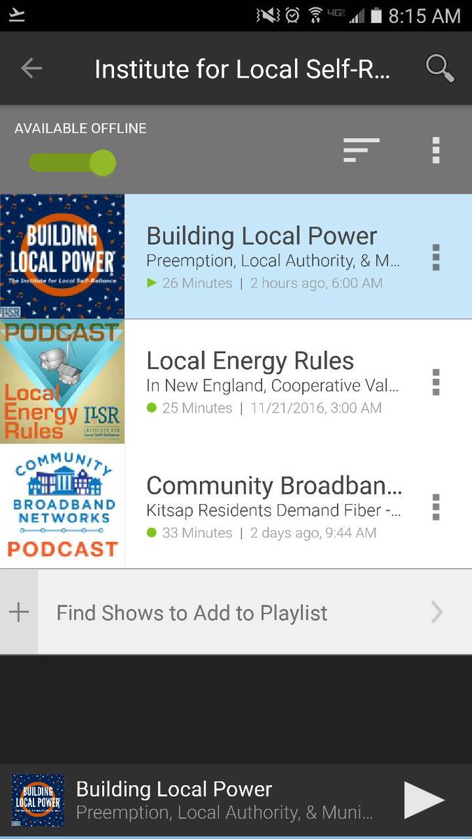 ilsr's tweet image. Want to subscribe to all of our podcasts on mobile? Check out @Stitcher for #BuildingLocalPower, #BroadbandBits, &amp;amp; #LocalEnergyRules!