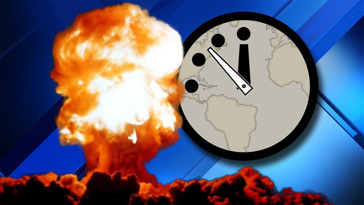 Doomsday Clock moves humanity closer to its end, closest to "midnight" since 1953 bit.ly/2jBkAFx https://t.co/HLFxpyjB8N
