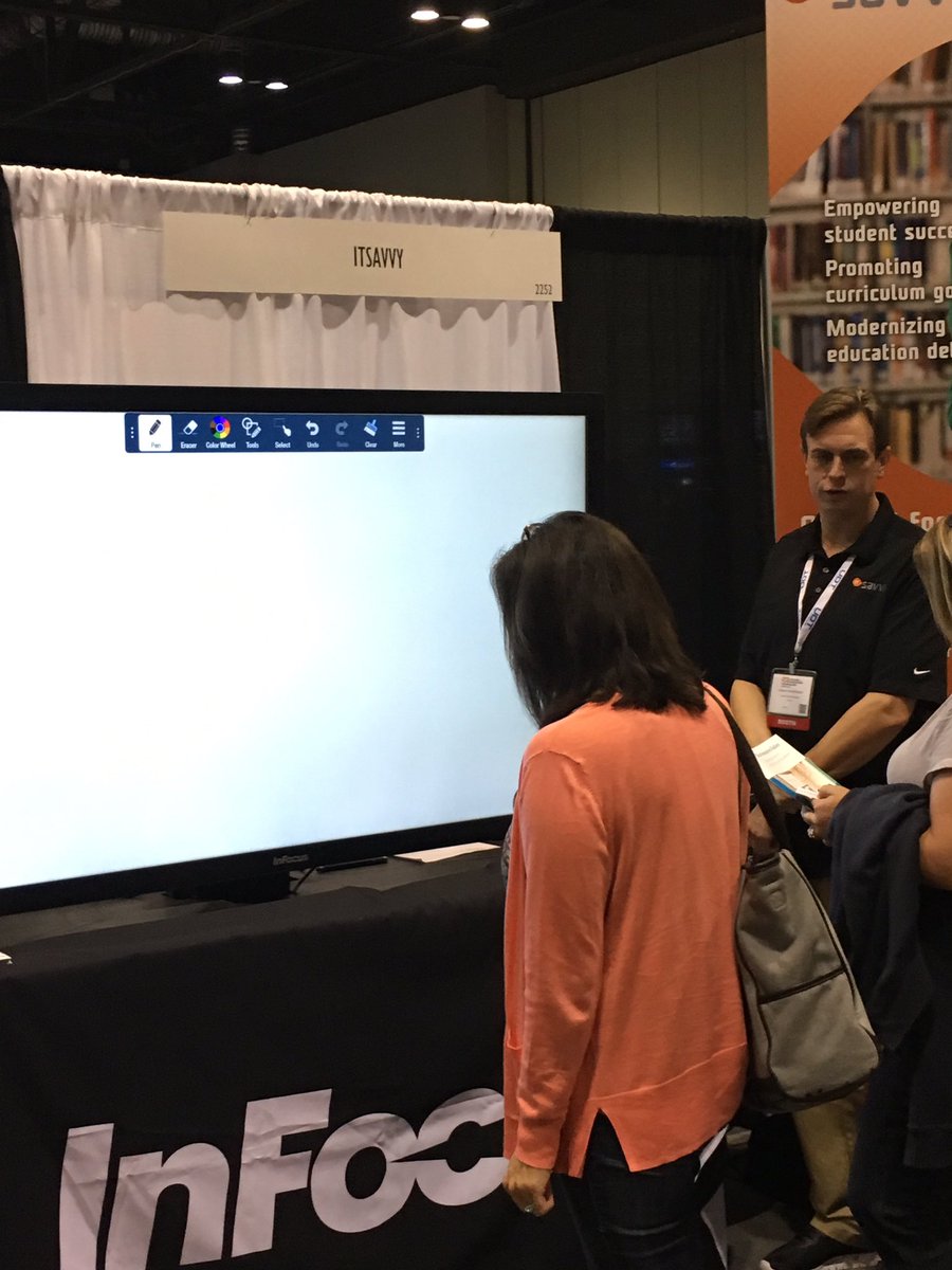 Cutts67's tweet photo. Come to the Itsavvy booth 2252 #FETC17. Experience the award winning InFocus 65" interactive display #jtouch https://t.co/4yIJFRn25N