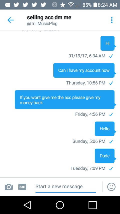 amorelirose's tweet photo. Don't give @TrillMusicPlug your money! They are a scammer! Took $30 on the 19th. I gave them time to give the acc. But no

Rt to spread! https://t.co/GYMlXZHOOS