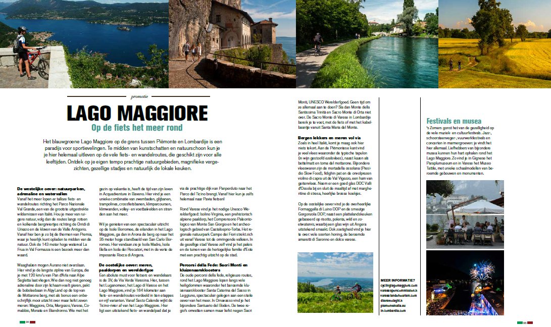 Il #LagoMaggiore in #bici visto dagli Olandesi: redazionale di <a href="/smaakvanitalie/">De Smaak van Italië</a> tra arte, gusto e paesaggio! goo.gl/b6Eu1G #cycling
