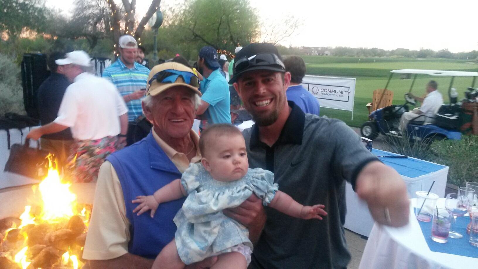  Markie with Bob Uecker when she was not even 1. Happy Birthday Ueck!! 