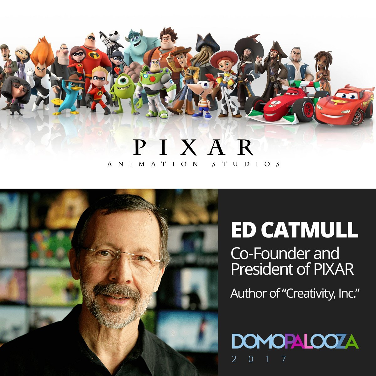 benjaminchild's tweet photo. Master of innovation + creativity...founder of @DisneyPixar keynoting Domopalooza. #DP17 Join us! https://t.co/7Bdt1gID4K https://t.co/fs6egCdc2w