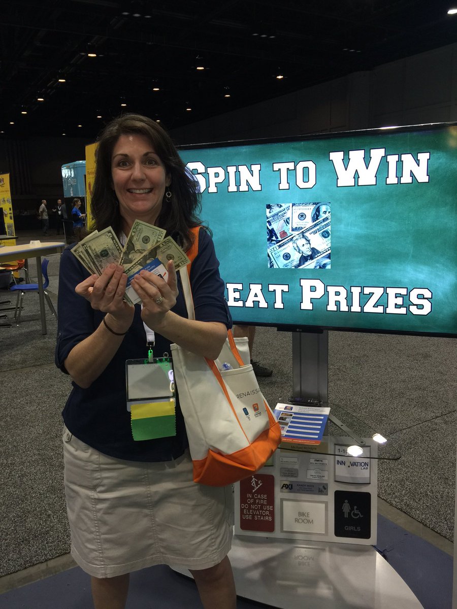 KristiHullings's tweet photo. Thanks @i2vaisual for the cash! Love your digital signs too. #FETC2017 https://t.co/uQ4ywiA1a3