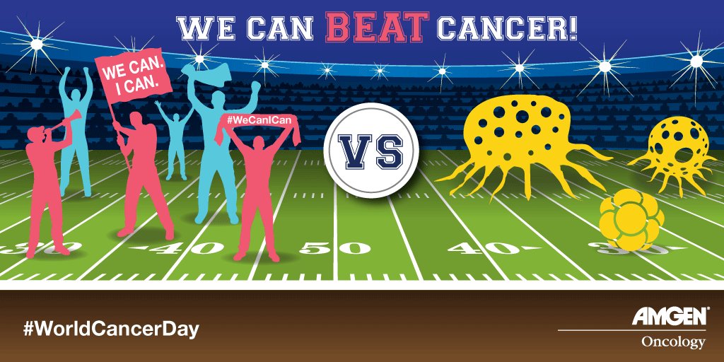 Amgen's tweet photo. #WeCanICan make a difference in the fight against cancer. How will you help raise awareness on #WorldCancerDay? #AmgenOnco https://t.co/1Ge6847nnt