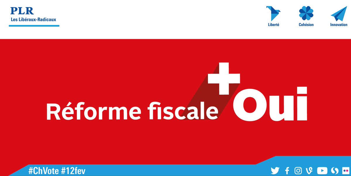 PLR_Suisse's tweet photo. Oui à #RIE3 ! #ChVote https://t.co/K0DOcpm0s9