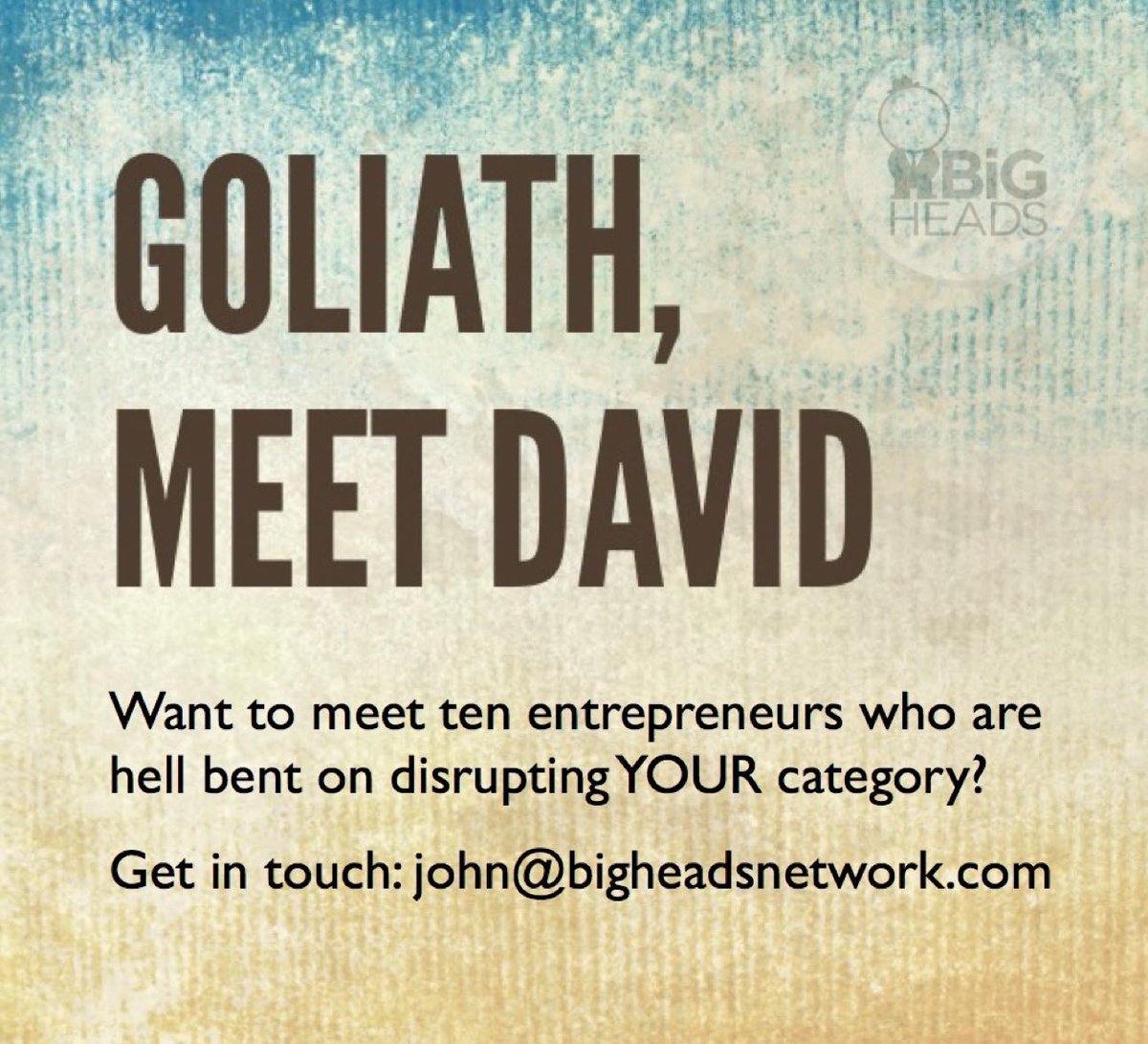 PalumboLand's tweet photo. Want to meet ten #entrepreneurs who are hell bent on #disrupting YOUR category? Get in touch. #innovate #leanstartup #disrupt #openinnovatio https://t.co/3bHnLBZNGG