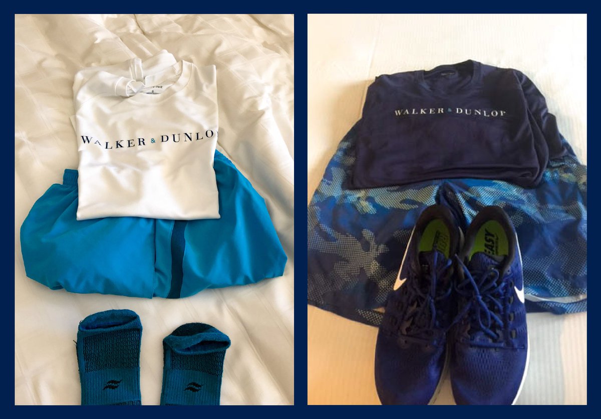 WalkerDunlop's tweet photo. Great minds think alike -and stay #fit! W&amp;D's CEO &amp; President pack matching #WD gear when they #travel #WDinthefield #WheresWilly #NMHC #CRE https://t.co/M8YPdVwOiM