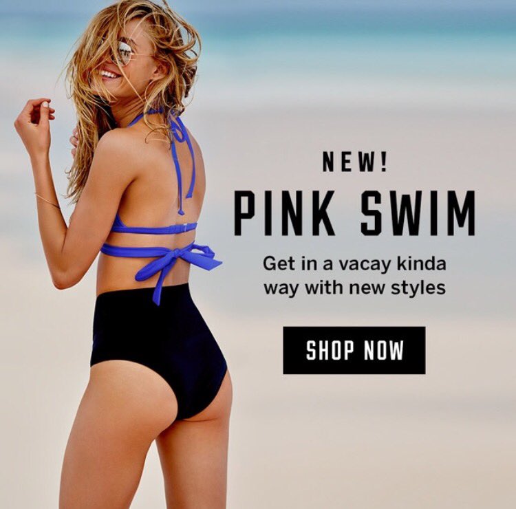UtahPINK's tweet photo. Only 44 more days until Spring Break! Go check out all of PINK's new swim collection 🌺☀️🌊🌴👙 https://t.co/RIQEDfDB4y