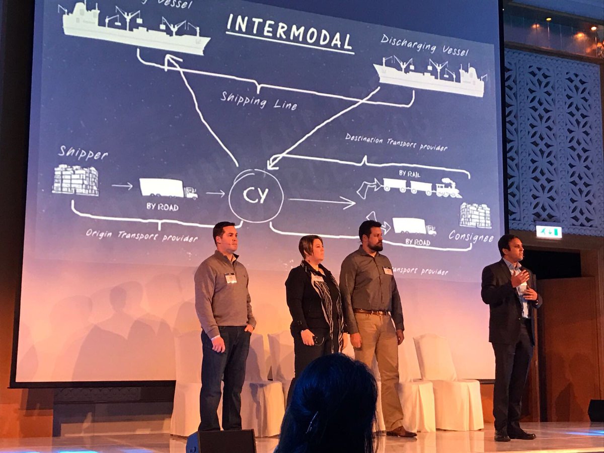 RobBurnettGE's tweet photo. Our project team pitching Intermodal Robotics at #xlpgetdigital in Dubai https://t.co/OLYObdp9Xj