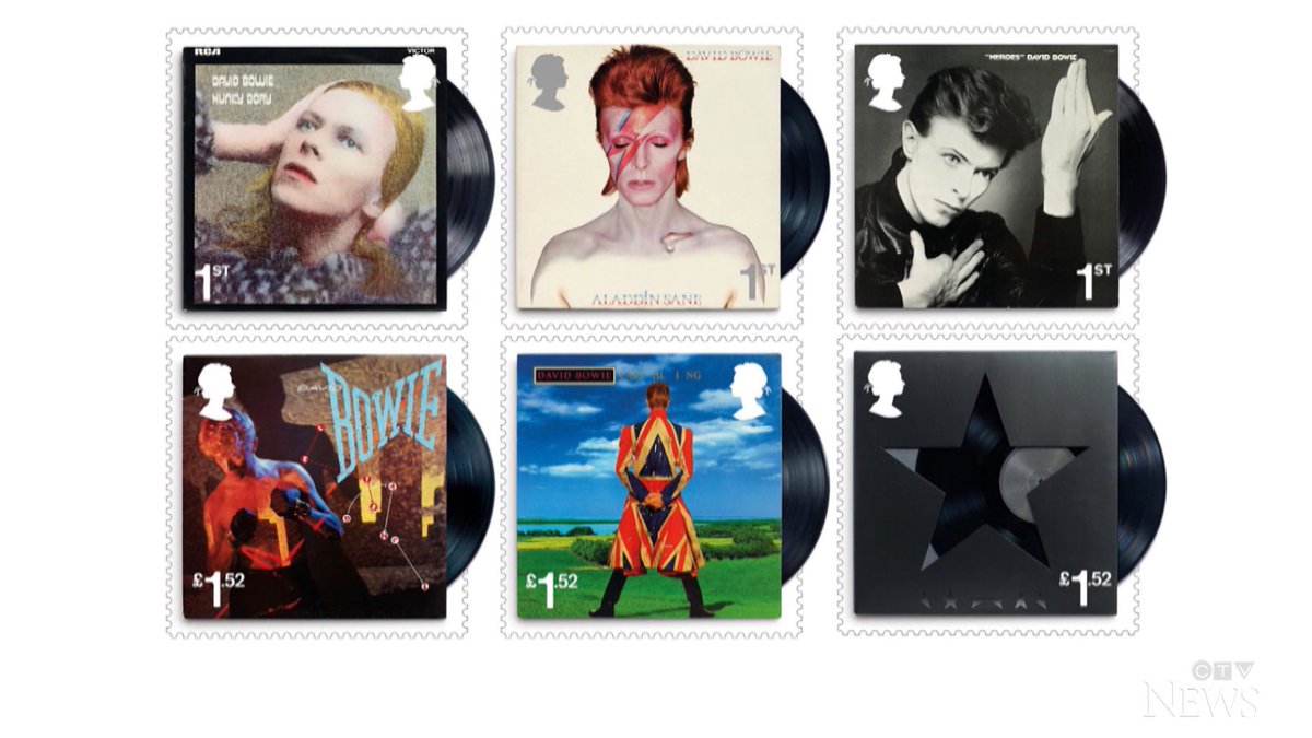 WatchCTVNews's tweet photo. Britain's Royal Mail to commemorate Bowie with stamp set: https://t.co/PeXEGZXCER #ctvonthego https://t.co/HMyB3DC9QD