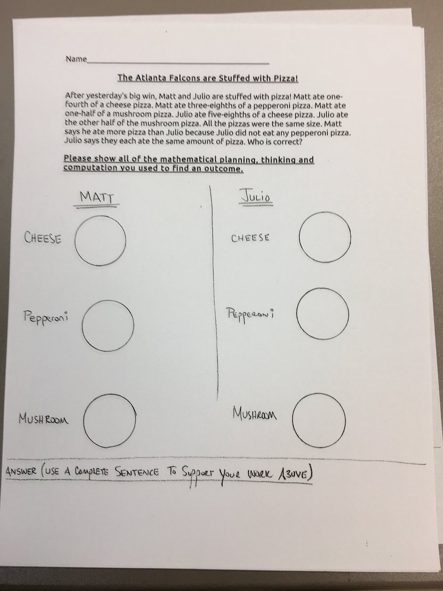 MIS_Atlanta's tweet photo. Matt and Julio from the @AtlantaFalcons did this after the big game. Can you figure it out like our #MIS 4th graders did?
#DoTheChange https://t.co/kH2aVCloTy