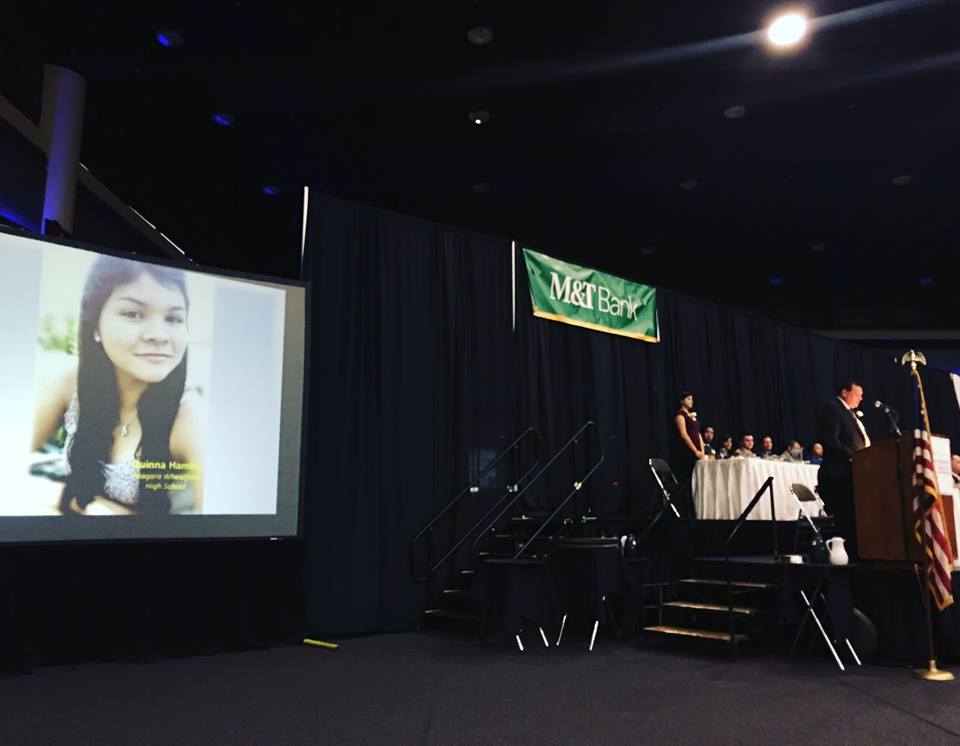 NACSWNY's tweet photo. Quinna Hamby, Tuscarora Nation (Turtle Clan) was honored for her work in indigenous issues at NFJC's leadership awards. .@TheBuffaloNews https://t.co/6KKspOlTud