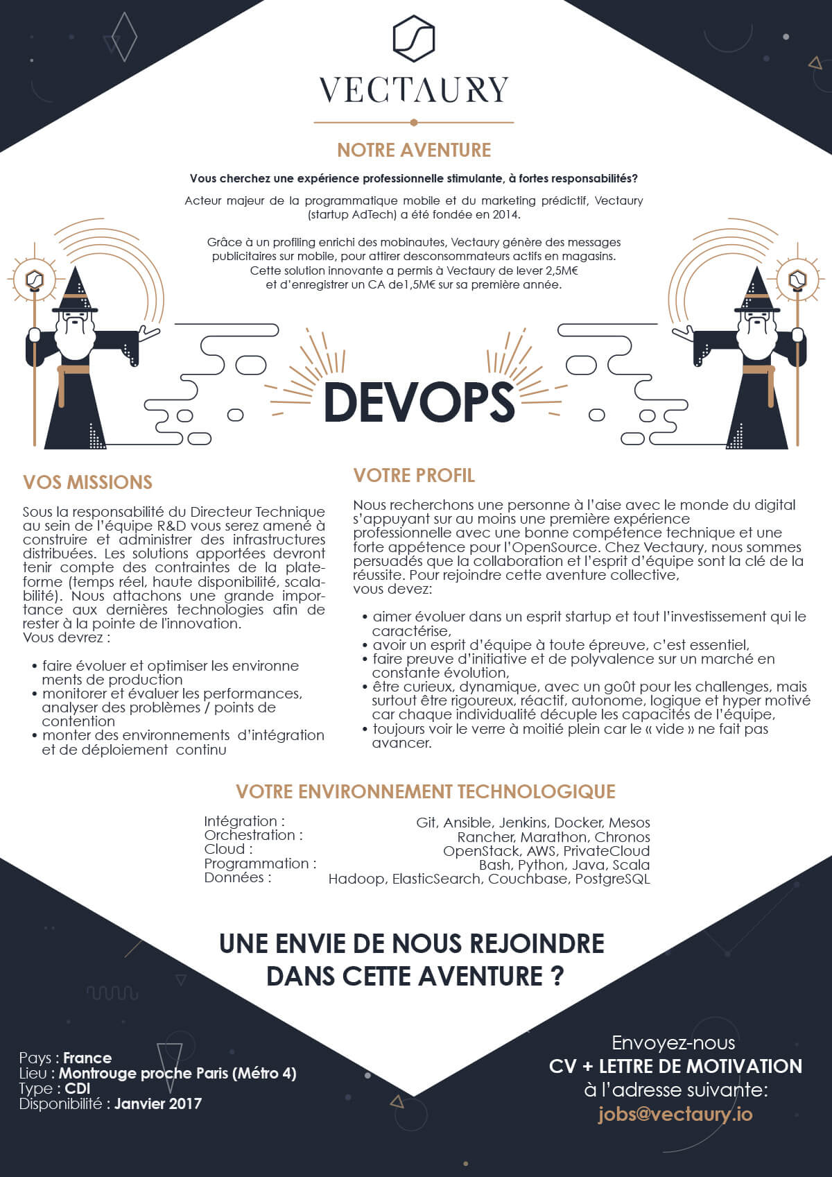 تويتر Vectaury على تويتر Hello Vectaury Fr Recrute Aussi Un Devops H F En Cdi Un Controleur De Gestion H F En Stage Pour Postuler Votre Cv A Jobs Vectaury Io T Co Rruwr1l6dd