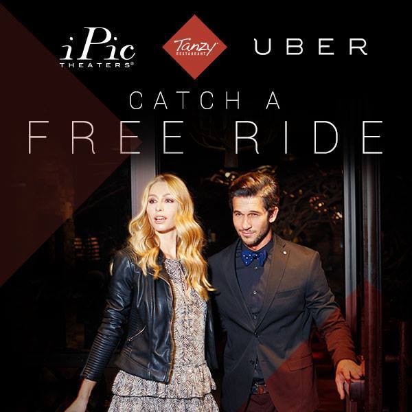 “Never tried Uber? Download the app and your first ride to iPic Boca Raton or Tanzy is FREE!
Learn more: spr.ly/60128Rq14”