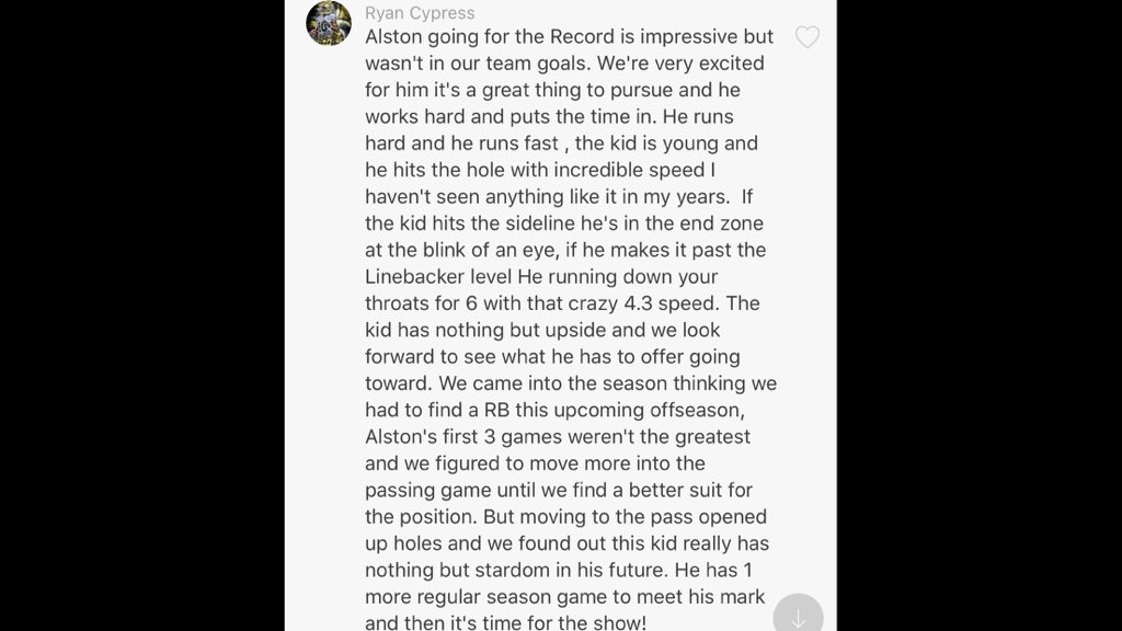 MBLInsideHuddle's tweet photo. Congrats to @MBLsaints Rb Alston on breaking Bears Rb Ryan's rushing record!!!#Mbl_Mag @BomberLeague https://t.co/CyvOVjHtDM