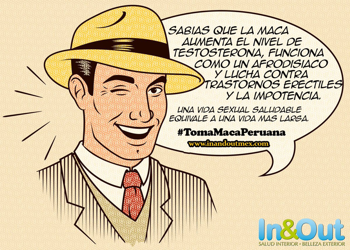InandOutMex's tweet photo. Una #VidaSexual saludable equivale a una #vida mas larga ;) #TomaMaca #MacaPeruana en #mexico https://t.co/zXSy3eOtNB