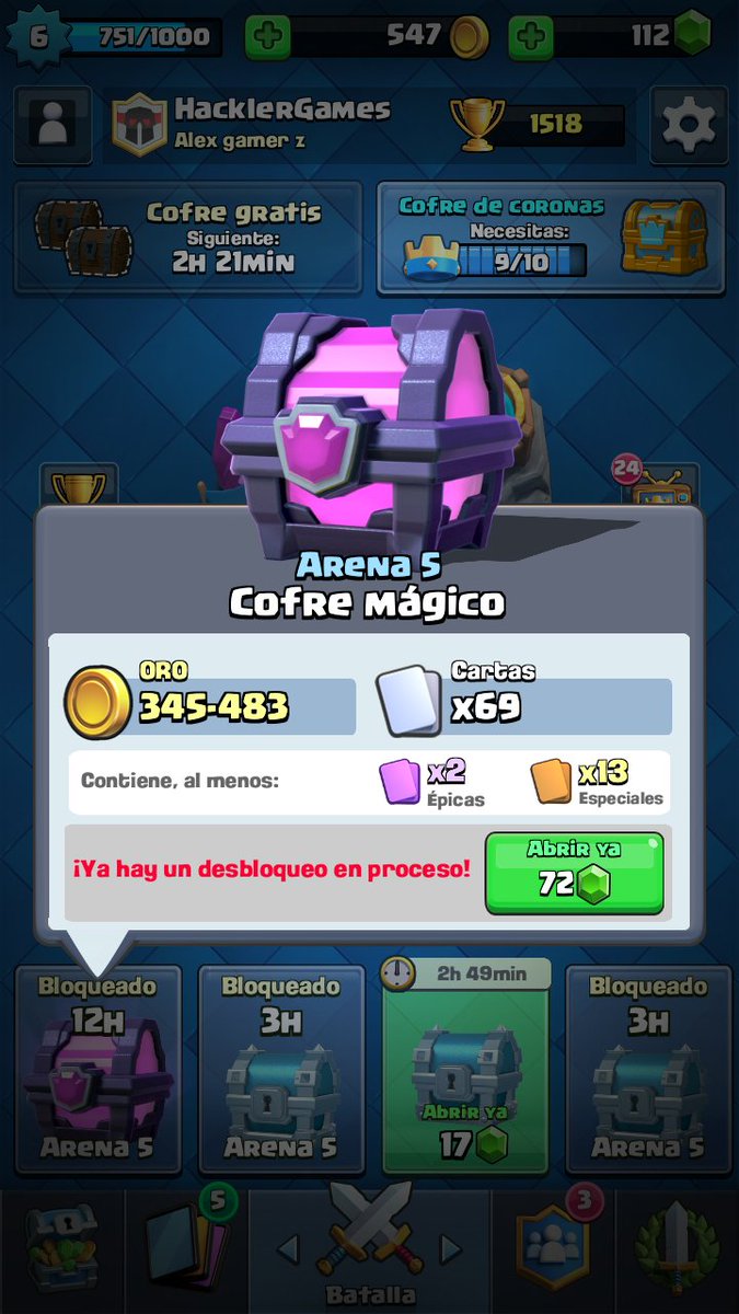 GamesHackler's tweet image. ME SALE COFRE MAGICO LO ABRIREMOS JUNTOS EN EL CANAL🙌🙌👌