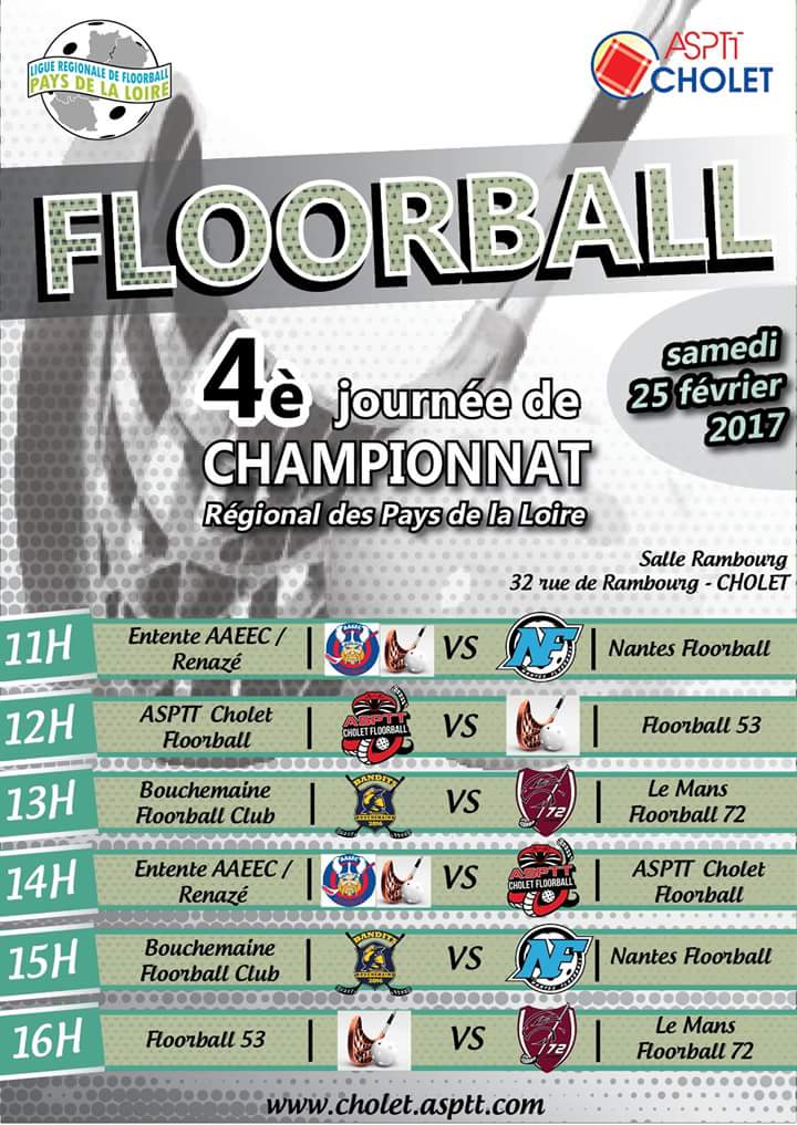 La 4eme journée de championnat départemental c'est le 25 février à Cholet ont vous attend nombreux les amis 😋