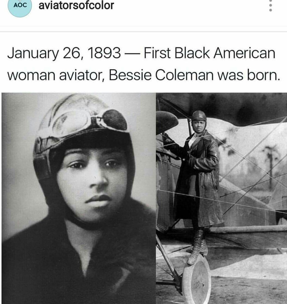 PinkSapphire6's tweet photo. #Happybirthday #Bessiecoleman! #womanaviator @aviatorsofcolor #history #womeninflight #blackgirlmagic #womenempowerment #girlpower https://t.co/GkhOQAusZ1