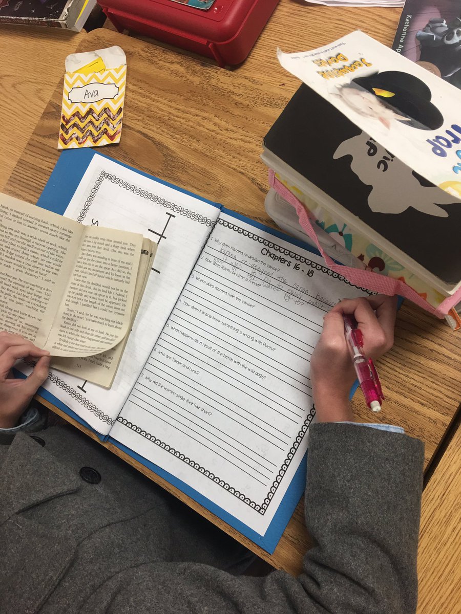 mrswramirez's tweet photo. Island of the Blue Dolphins text dependent questions are no match for my 4th graders! Love watching our critical thinking grow! #usethetext https://t.co/QDVi7r2h4L
