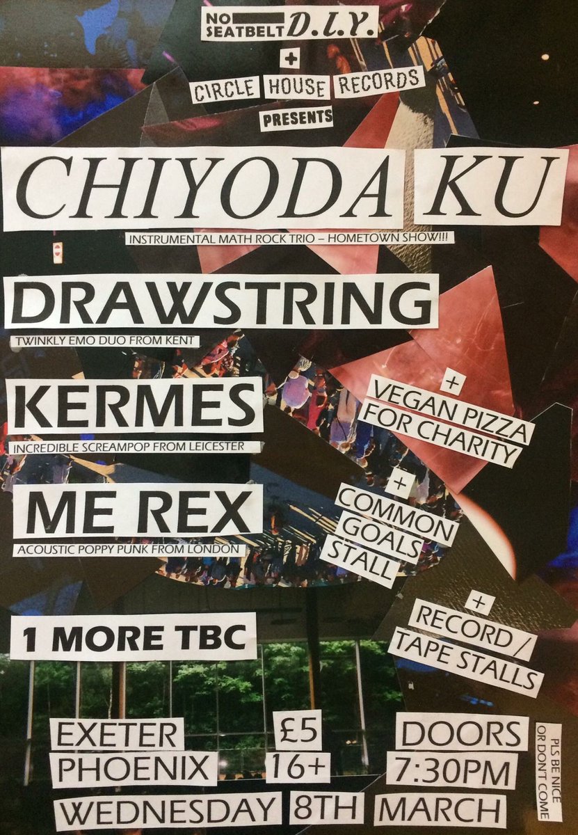 circlehouserecs's tweet image. We're putting on this gig / shopping experience / pizza party at the Exeter Phoenix in March.  🍕🍕🍕facebook.com/events/1743852…