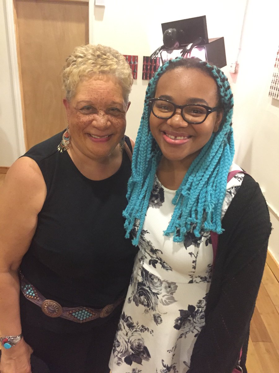 SayHerNameNWK's tweet photo. #tbt #SayHerNameNewark Exhibition Artist, 17 year old Adanna Hylton! #sayhername #newarkartscouncil #OPENDOORS2016 https://t.co/7qGA9qzCoT