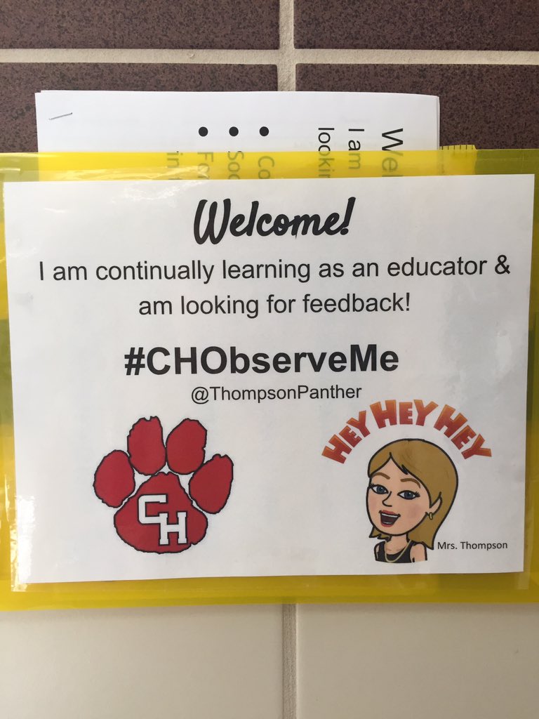MKenderEDU's tweet photo. In @ThompsonPanther 's class Ss are fully engaged and it is clear that she has great classroom culture! #CHObserveMe #observeme πΎπβοΈ https://t.co/BXCTPETqBS