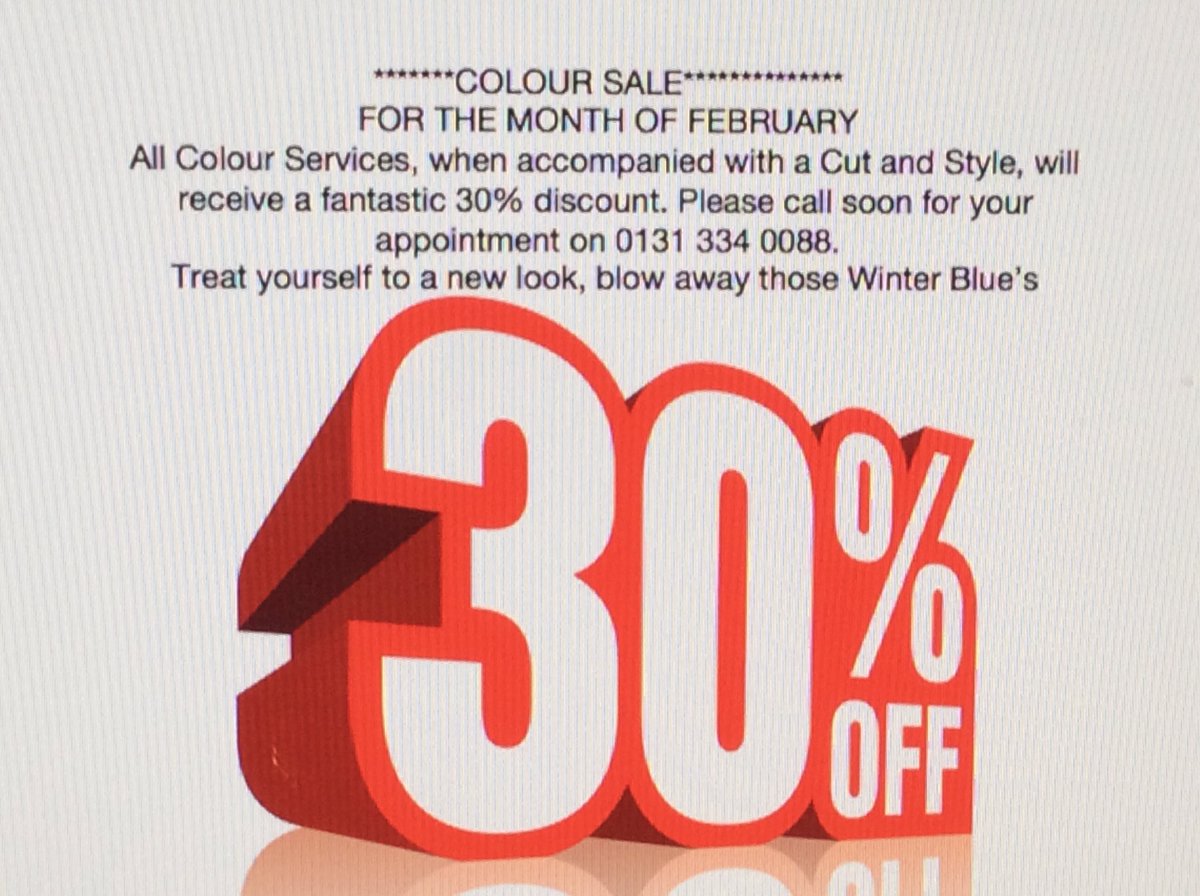 February Colour sale starts soon .