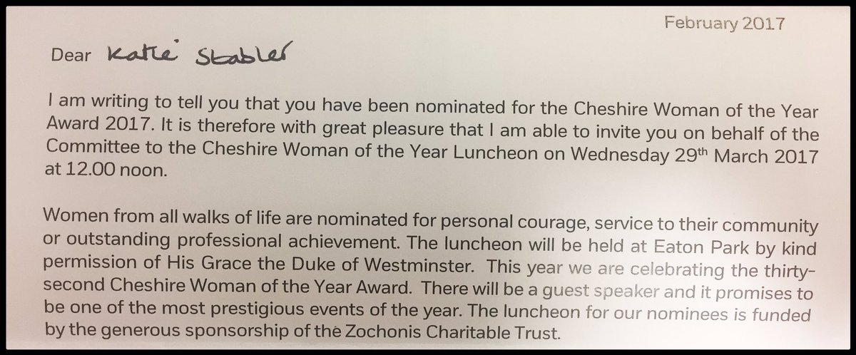 Imagine my surprise ☺️

#Cheshire #womenoftheyear #strongwomen #Knutsford #mobberley #achievement #workhard #thanks