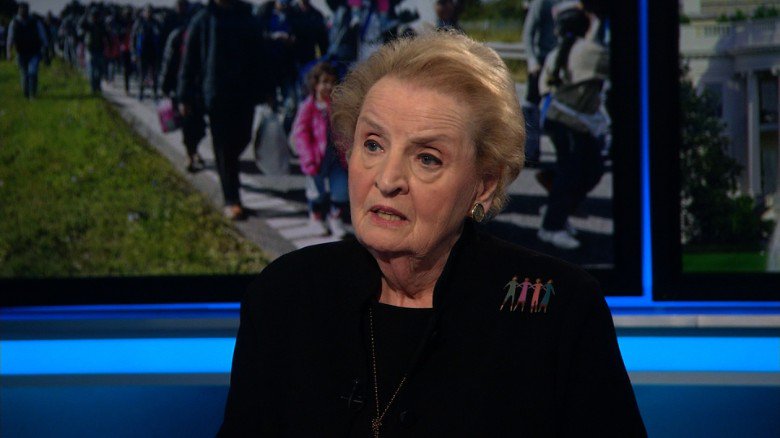 CNN's tweet photo. Madeleine Albright: "I stand ready to register as Muslim" if Trump takes executive action that affects immigrants https://t.co/j3orvjGIQl https://t.co/T1uGUmUNT7