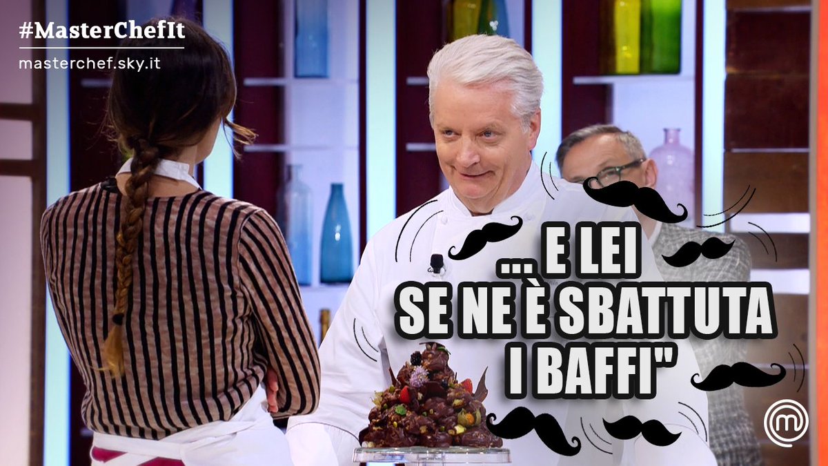 MasterChef_it's tweet photo. La classe non è crema pasticciera: @iginiomassari blasta la gente come si faceva una volta... 😜 #MasterChefIt https://t.co/591AoHTuBX