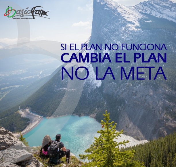 BasicFarm's tweet photo. #BasicFrases "Si el plan no funciona cambia el plan pero no cambies la meta" #motivación #BasicFarm https://t.co/WkQOJPVwBS