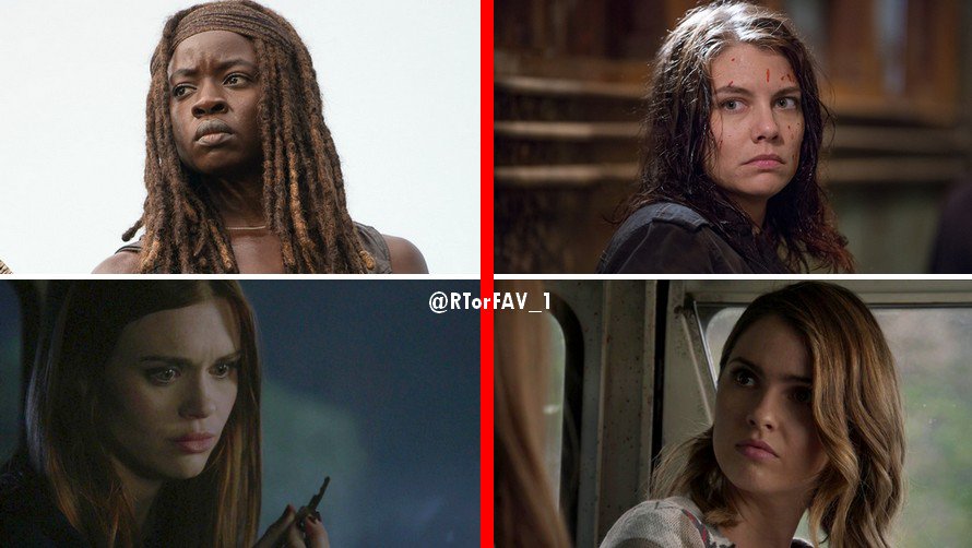 RTorFAV_1's tweet photo. REQUESTED 
RT for Michonne &amp; Lydia 
LIKE for Maggie &amp; Malia https://t.co/lRf5GfjZ46