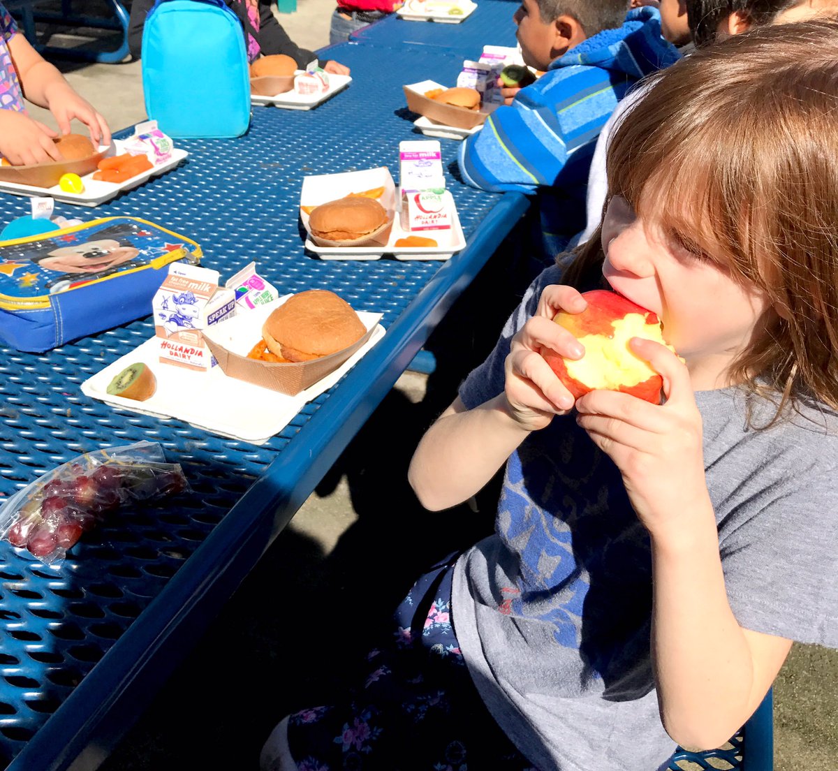 MKrabappel's tweet photo. An apple a day makes you stronger each day! @BeaumontBear @fabomom @Literacy2Learn #californiathursday #WAVE #WaveCrestCafe https://t.co/mgnfDuZFYg