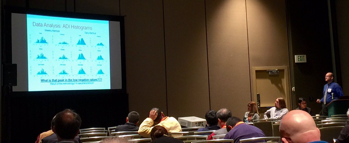 OUWXDoc's tweet photo. @ousom Ph.D. student Paul Flanagan presents his research on precipitation variability in the Great Plains at #AMS2017. @GPGrazing #OUtoAMS https://t.co/gMMxDuwDfT