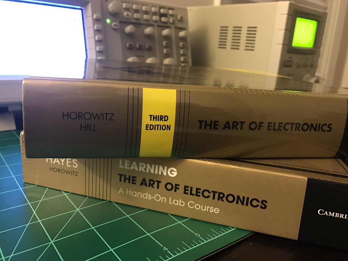 Between the #TheArtOfElectronics and Boylestad. I now have the proper bookends for my library 😜#breadboard #circuits
