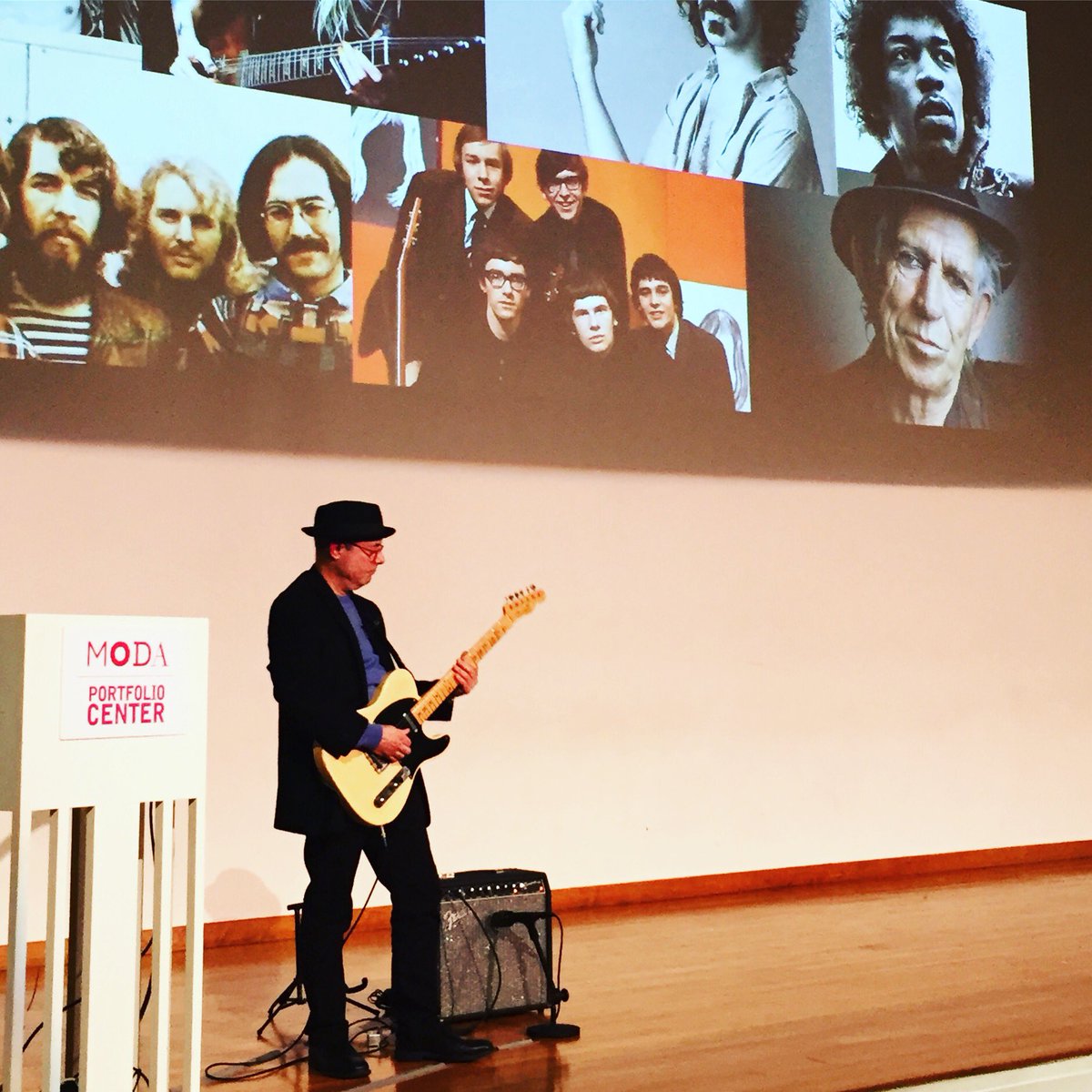 modatl's tweet photo. When @KenCarbone totally rocks his #DesignConversation. #trueobsessions #graphicdesign #design #art #music #moredesignatl https://t.co/ldLMGUJmtc