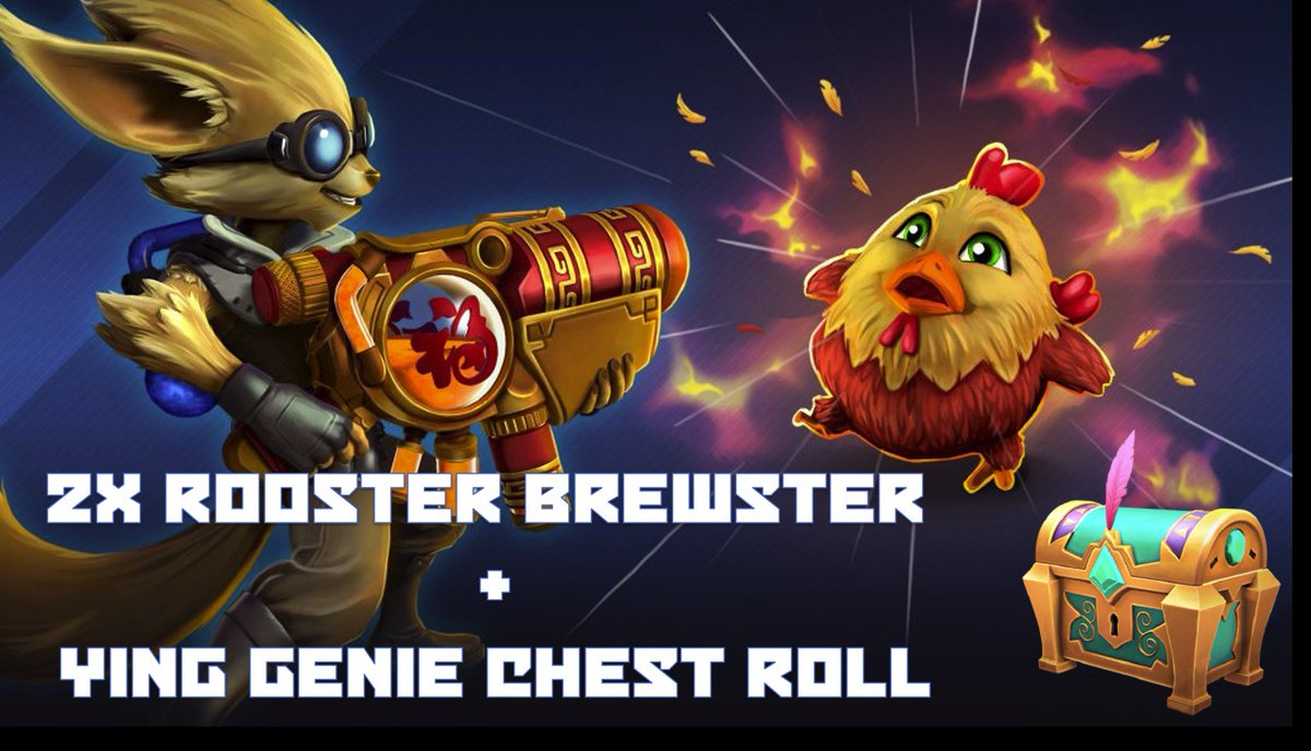 NinjaBoffin's tweet photo. Celebrate the Year of the Rooster in Style! 2x Rooster Brewsters + Ying Genie chest roll up for Grabs!
https://t.co/OkWU154dIL
@PaladinsGame https://t.co/7EpE65Itzm