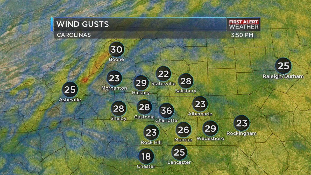EricThomasWx's tweet photo. The wind sure is whippin'! We'll let you know how long it stays so gusty &amp; we're also tracking colder air #FirstAt4 https://t.co/gouPIoSd0u