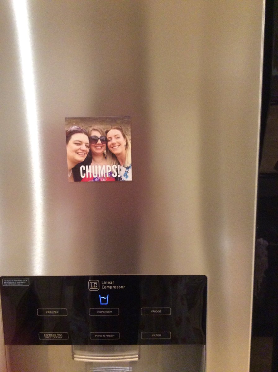vixw82's tweet photo. When your mate @vickietallulah knows how much you loathe your face and fridge magnets #shitgift #lovemychump https://t.co/pPQWrMhF5s