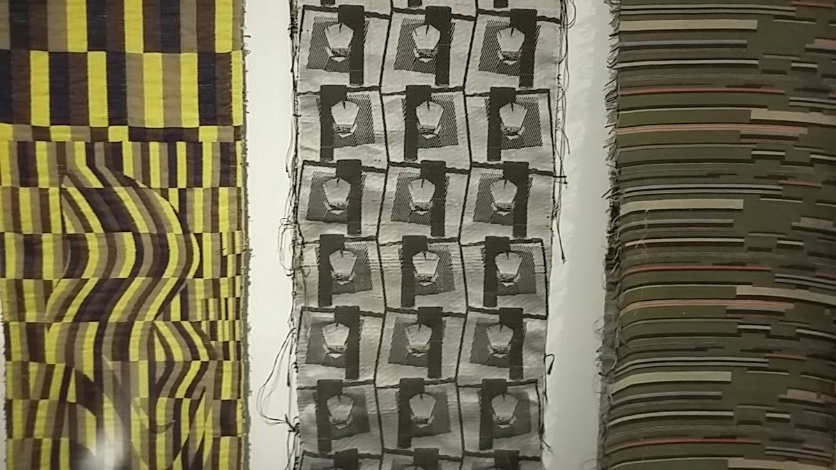 theweaveshed's tweet photo. The first @weavingfutures designs cut off the loom. Fantastic @ltmuseum @DigitalWeavingN @camira @pointcarre https://t.co/Lo8cyNk5VG