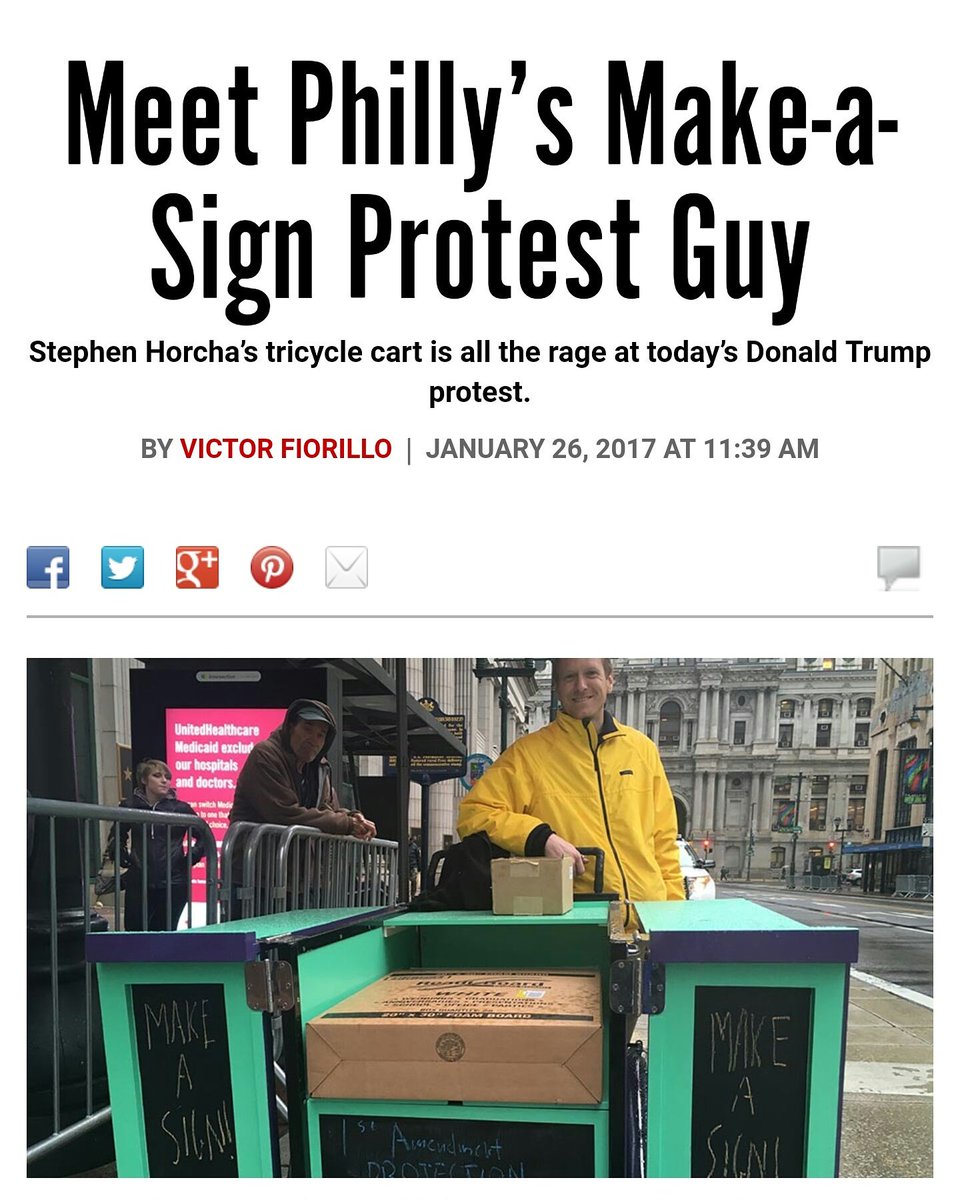 Guess our politics are no longer a secret. Special Thanks to <a href="/phillyvictor/">Victor Fiorillo</a> and <a href="/phillymag/">Philly Mag</a> for th story! #PhillyMag #phillyprotests
