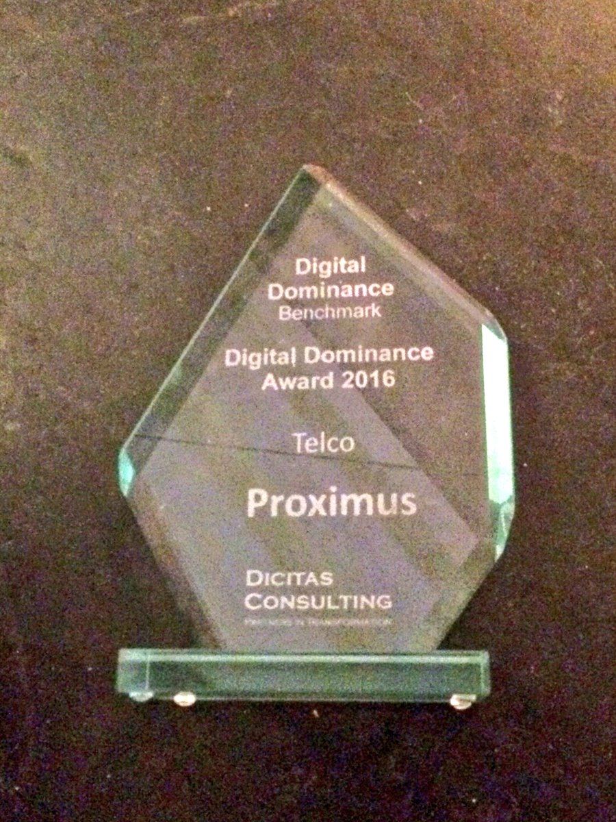 elbouchke's tweet photo. @Proximus is Winner of Digital Dominance Award 2016 for Telco #DDA2016 ππππ https://t.co/5R57dtCoQV