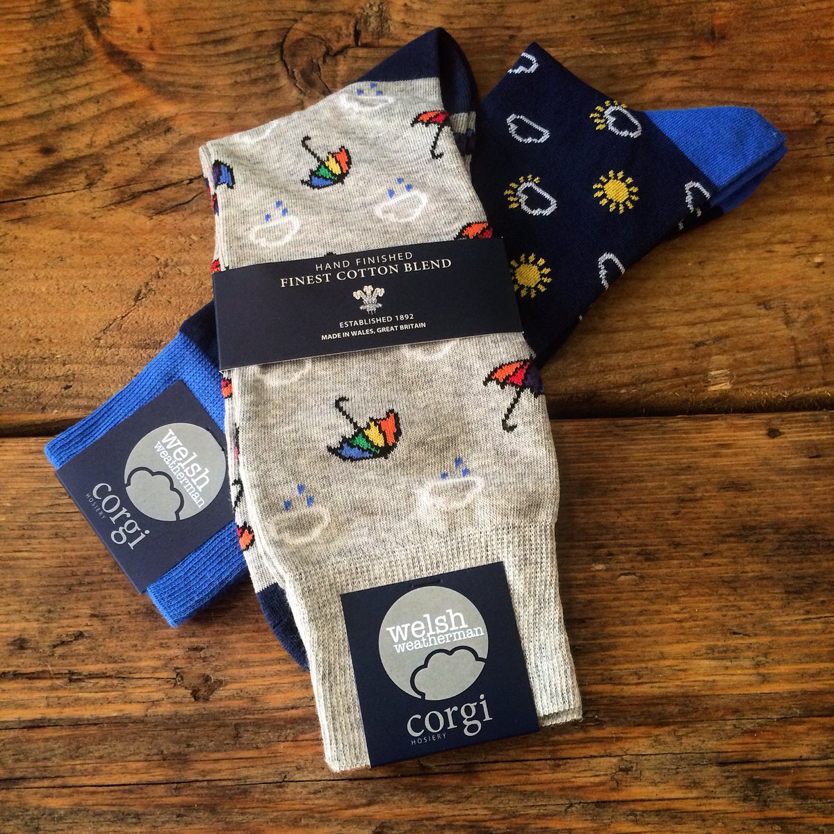 2 new shops will be stocking Welsh weatherman <a href="/Corgi_Socks/">Corgi Socks</a>  v soon. Pebble, cowbridge &amp; Daisy,Daisy in Llanishen, Cardiff. Excellent news!